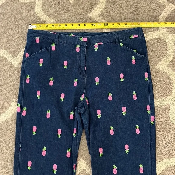 Lilly Pulitzer jeans cropped Capri length size 14 - Picture 4 of 5